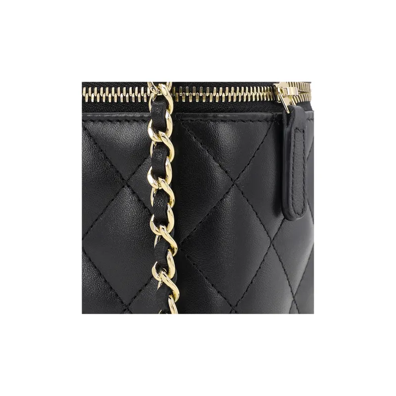 CHANEL Sheepskin Box Bag, Shoulder Bag, Crossbody Bag, Handbag Regular Women's Black-5