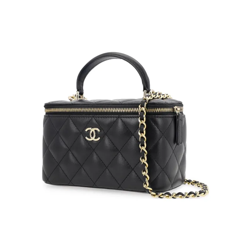 CHANEL Sheepskin Box Bag, Shoulder Bag, Crossbody Bag, Handbag Regular Women's Black-1