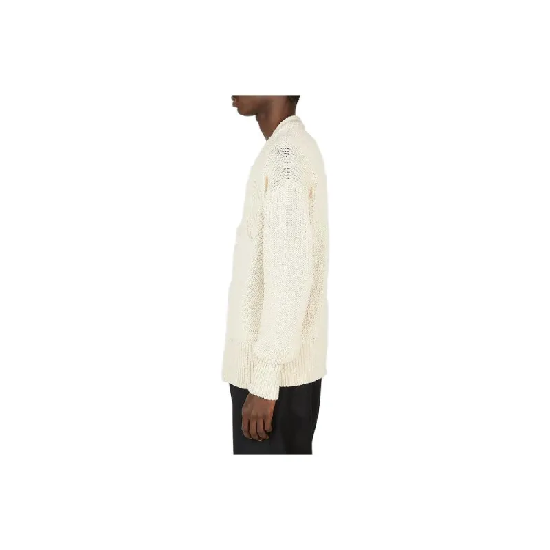 JIL SANDER Logo Intarsia Knitted Cardigan-2