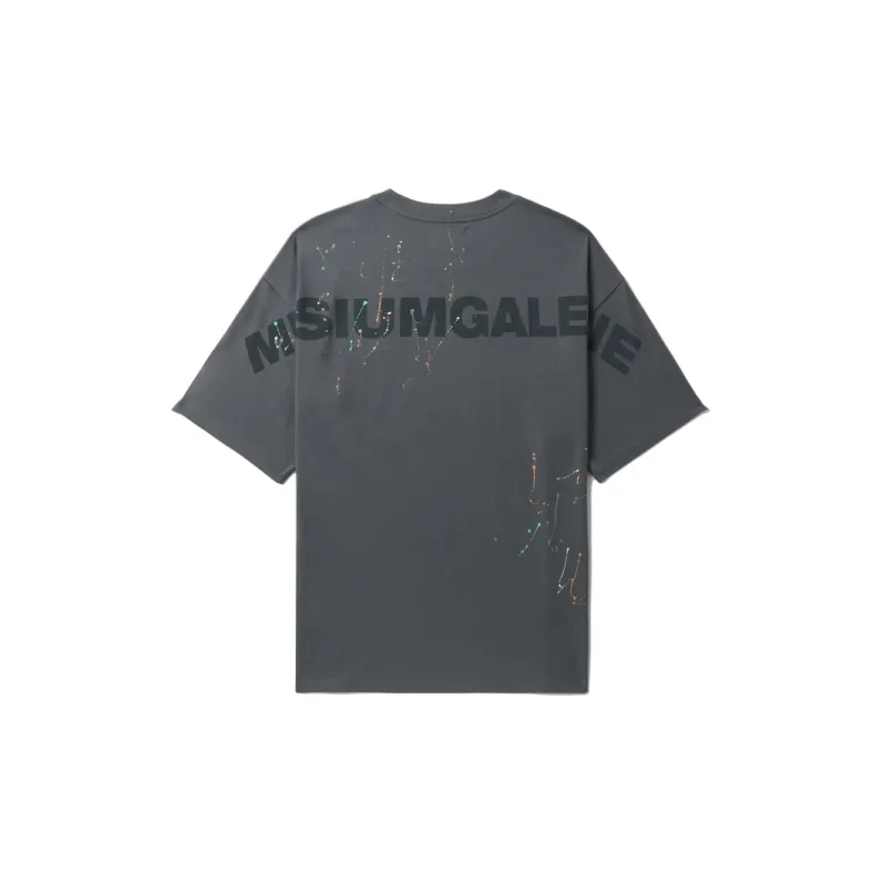 MUSIUM DIV Paint splatter detail Cotton T shirt-5