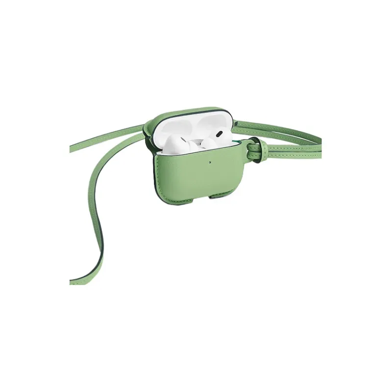 HERMES Swift Leather AirPods Pro Case Unisex Grasshopper Green/Bamboo Green-5
