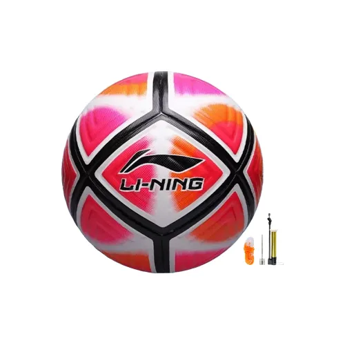 LiNing Size 5 Soccer PU Seamless Thermal-bonding Unisex Red/Orange/Black