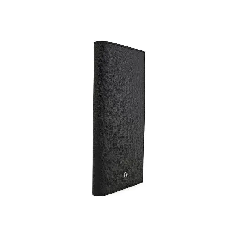 MONTBLANC Full-grain Calf Leather Leather Clip Wallet Regular Men's Black-1