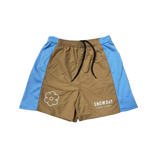 Snowday Sports Shorts Unisex Blue Brown