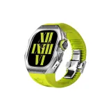 Titanium Alloy Silver Case ◇ Green Strap