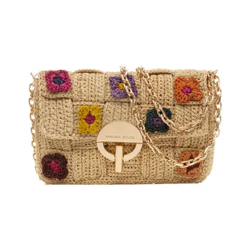Vanessa Bruno Raffia Crossbody Bag Shoulder Bag Nano Women's Multicolor