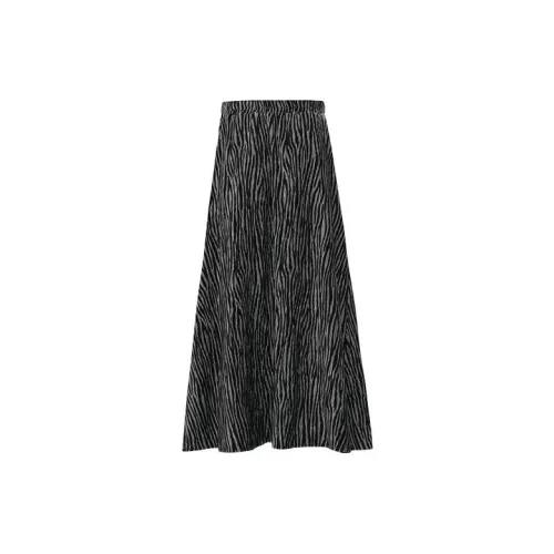 MEIYANG Casual Long Skirts Women's Zebra Print