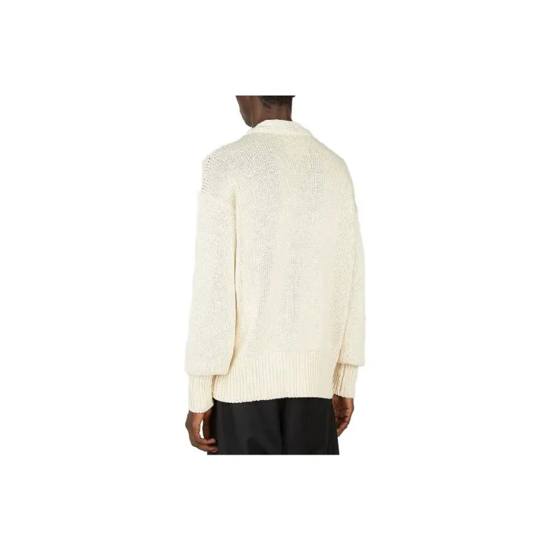 JIL SANDER Logo Intarsia Knitted Cardigan-1