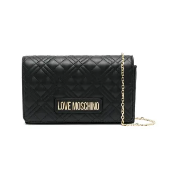 LOVE MOSCHINO Polyurethane Shoulder Bag Crossbody Bag Regular Women's Black