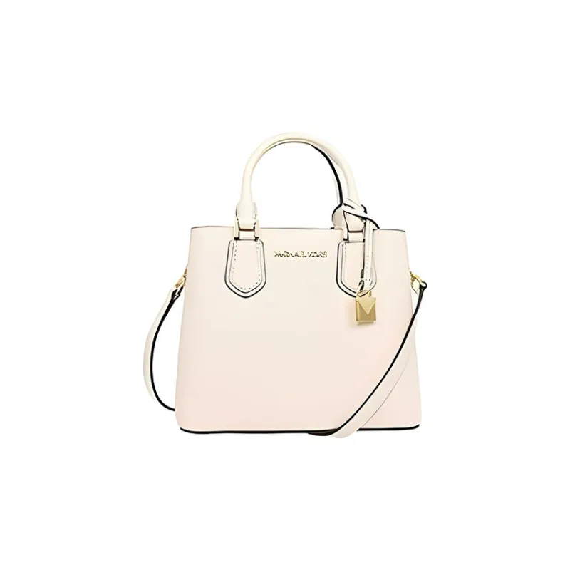 MICHAEL KORS Adele Litchi Grain Leather Tote Bag Shopping Bag Handbag Shoulder Bag Small Size Women's Ecru-0