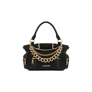 LOVE MOSCHINO Polyurethane Shoulder Bag Crossbody Bag Handbag Women's Black