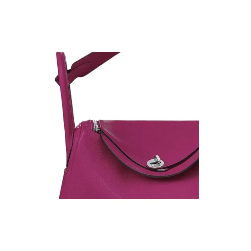 HERMES Lindy Evercolor Calfskin Handbag Shoulder Bag Women's L3 Rose Pourpre Purple Rose-4