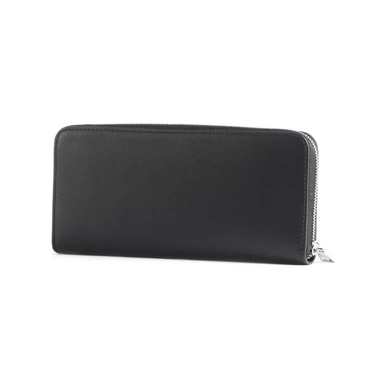 Furla Moon Leather Zip Closure Wallet Regular Women's Black-3