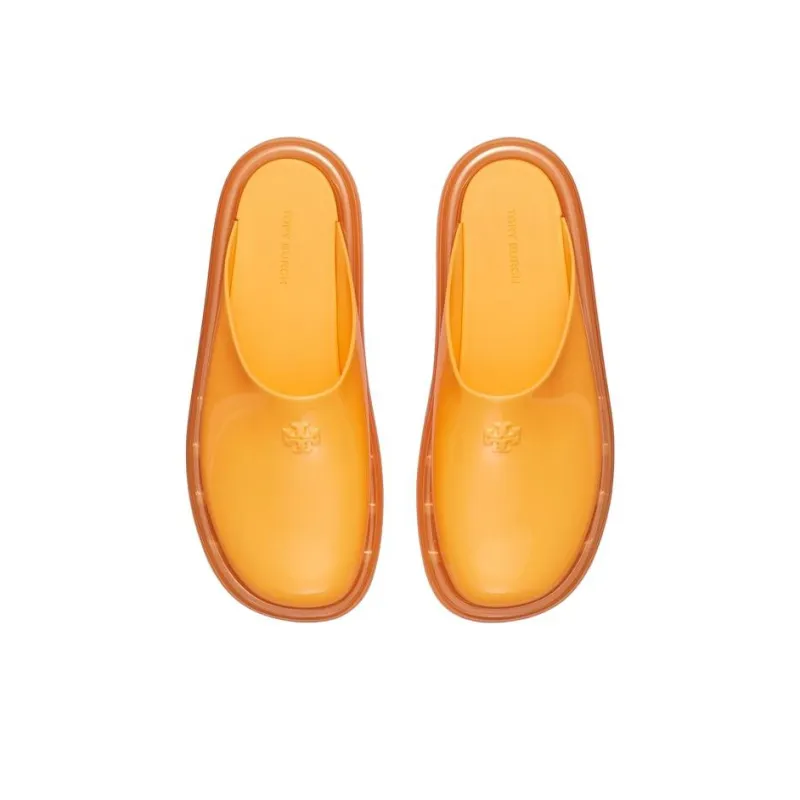 TORY BURCH Bubble Quick Dry Closed Toe Slippers Women's Orange Yellow-4