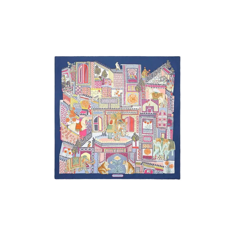 Ferragamo Silk Scarves Women's Blue-0