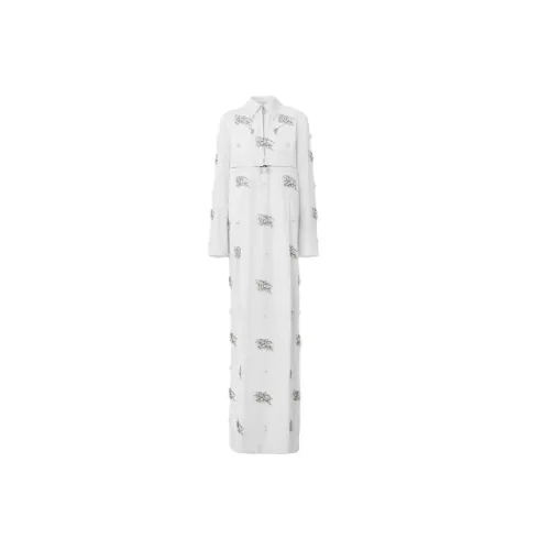 Burberry Long-Sleeved Dresses Women's White