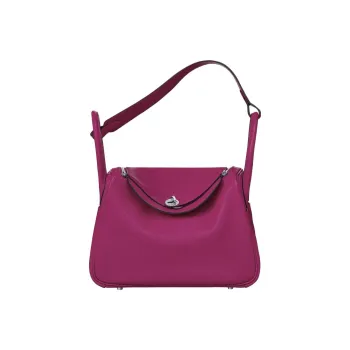 HERMES Lindy Evercolor Calfskin Handbag Shoulder Bag Women's L3 Rose Pourpre Purple Rose