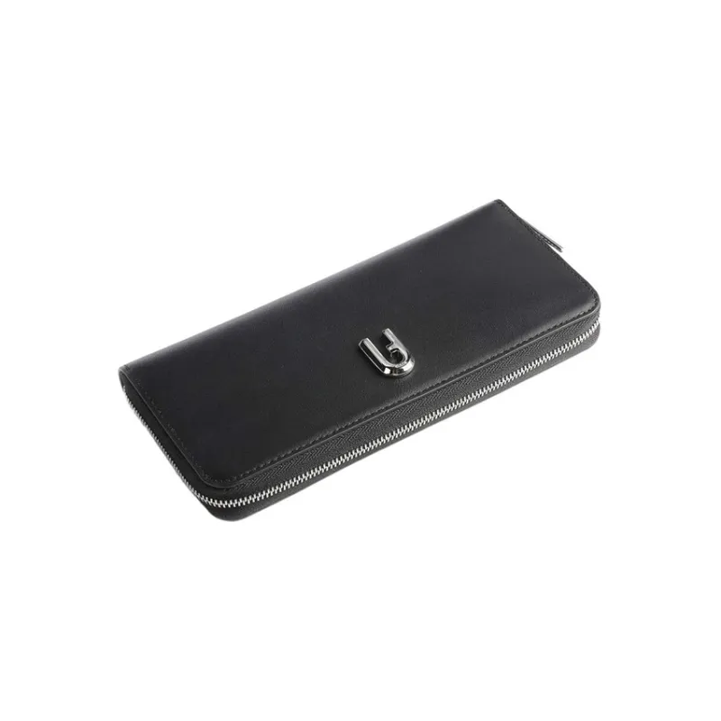 Furla Moon Leather Zip Closure Wallet Regular Women's Black-1