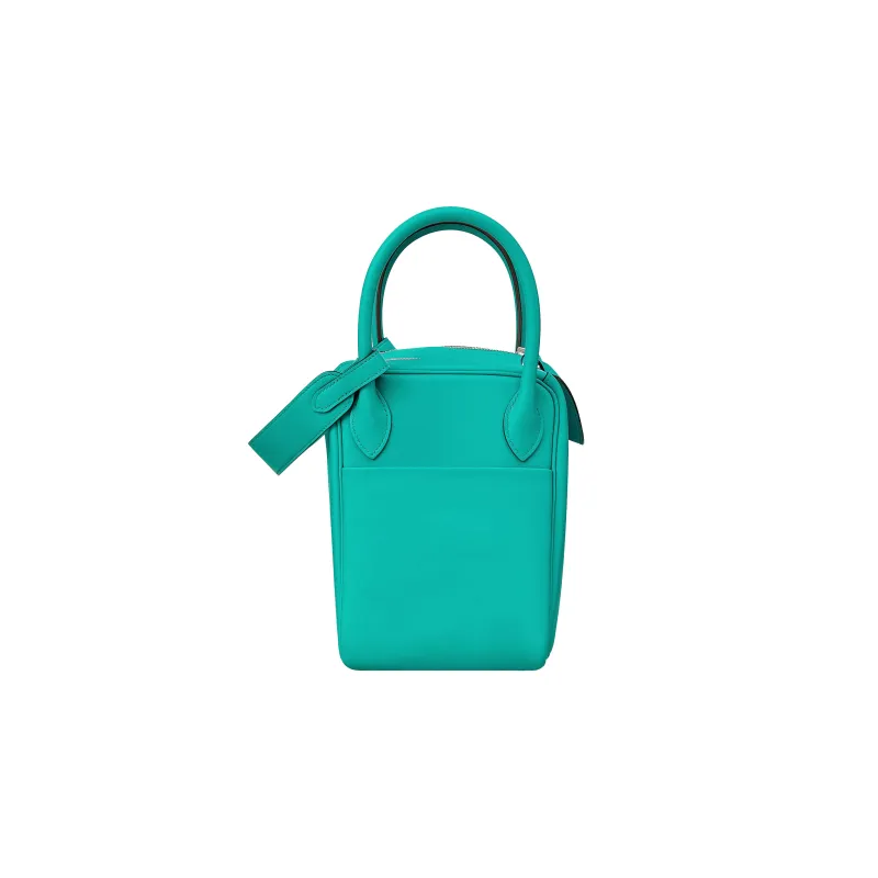 HERMES Lindy Swift Calfskin Calfskin Handbag Shoulder Bag Women's 7FBleu Paon Peacock Blue-2
