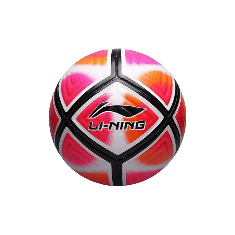 LiNing Size 5 Soccer PU Seamless Thermal-bonding Unisex Red/Orange/Black-1
