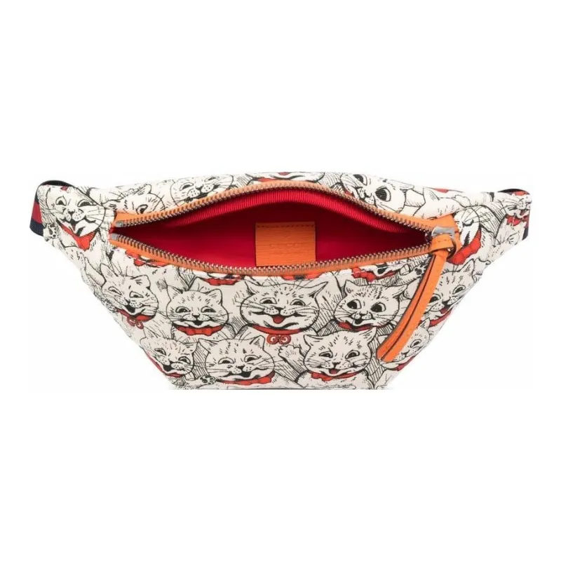GUCCI Cotton One Shoulder Crossbody Sling Bag Kids' Bag Fanny Pack Kids' White-2