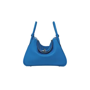 HERMES Lindy Evercolor Calfskin Handbag Shoulder Bag Women's I7 Bleu Zellige Mosaic Blue