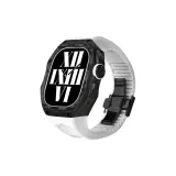 White Strap+Black Frame/Buckle