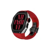 Titanium Alloy Black Case ◇ Red Strap