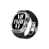 Titanium Alloy Silver Case ◇ Black Strap