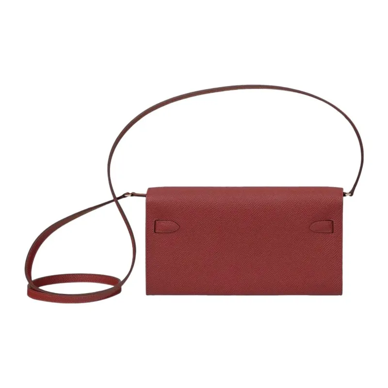 HERMES Kelly To Go Epsom Calfskin Crossbody Bag Shoulder Bag Women's K1 Rouge Grenade Garnet Red-1
