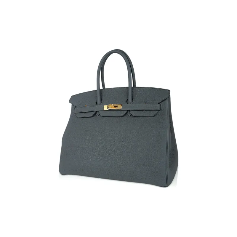 HERMES Birkin TOGO Leather Cow Leather Birkin Bag Handbags Women's Vert Amand Almond Green-2