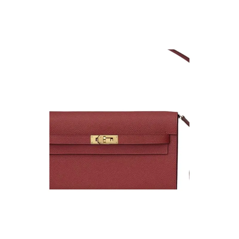 HERMES Kelly To Go Epsom Calfskin Crossbody Bag Shoulder Bag Women's K1 Rouge Grenade Garnet Red-3