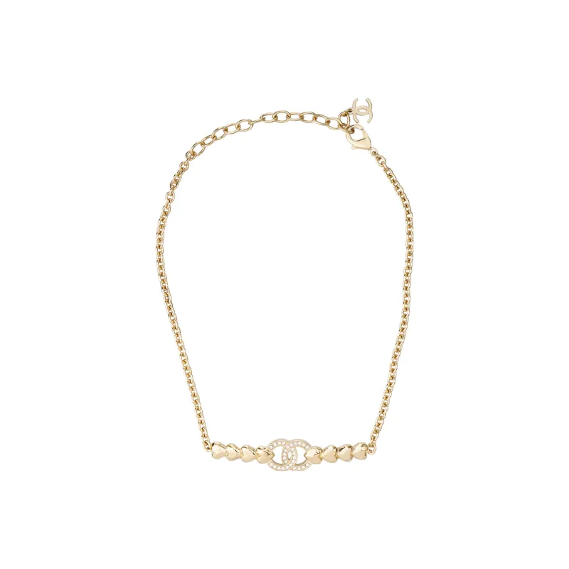 CHANEL 23S Crystal, Metal Necklaces Women's Gold-2