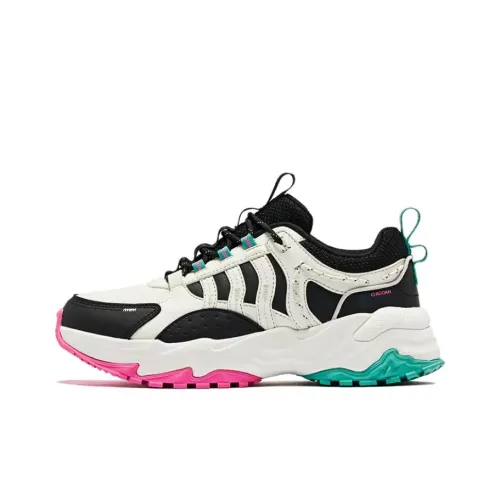 QIAODAN Wild Type Wear-sandal And Lightweight Low-Top Running Shoes Women's Black White Pink Green