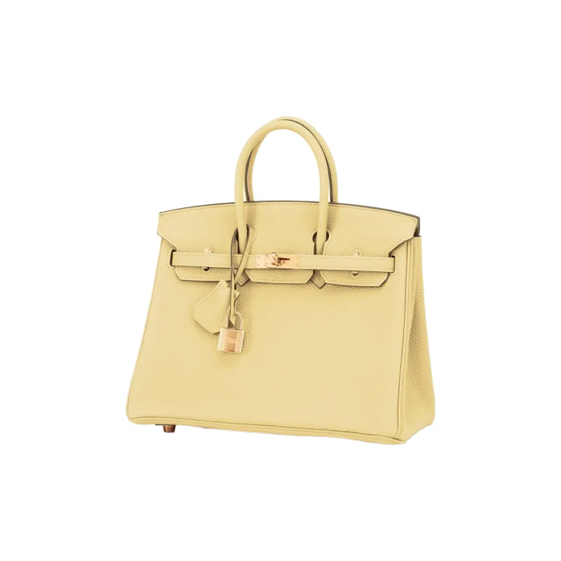 HERMES Birkin Togo Calfskin Birkin Bag Handbag Women's 1Z Jaune Poussin Chick Yellow-3