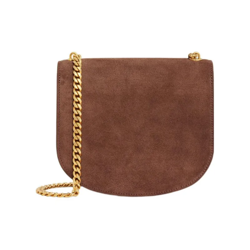 CELINE Triomphe Velvet With Calfskin And Suede Messenger Bag, Shoulder Bag, Crossbody Bag Regular Women's Brown-2