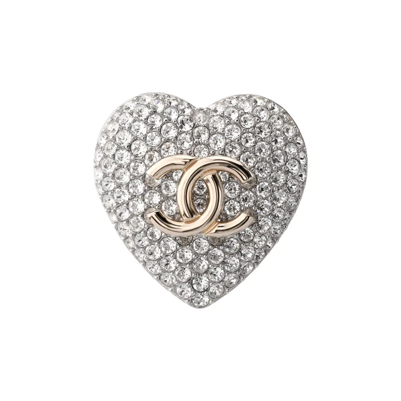 CHANEL Brooches Women's Gold White-0