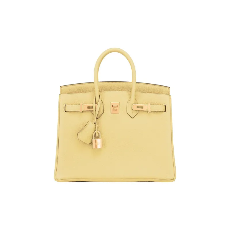 HERMES Birkin Togo Calfskin Birkin Bag Handbag Women's 1Z Jaune Poussin Chick Yellow-1