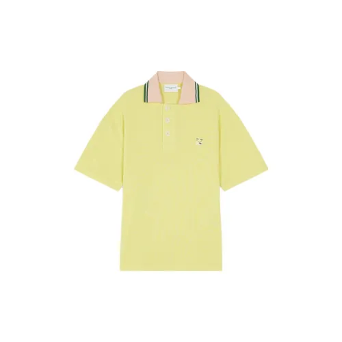 Maison Kitsune Polo Shirts Men Lemon