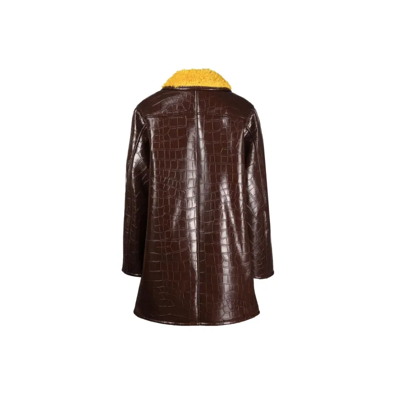 STAND STUDIO Long-sleeve Faux-leather Jacket-1
