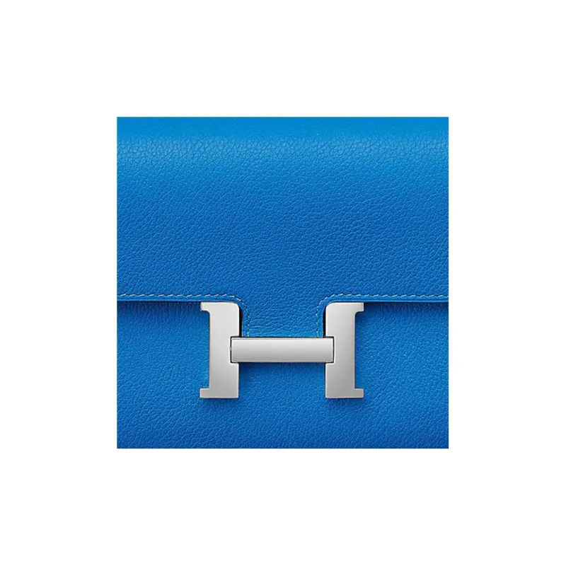 HERMES Constance Evercolor Cow Leather KangKang Wallet Women's T7 Bleu Hydra Mermaid Blue-4