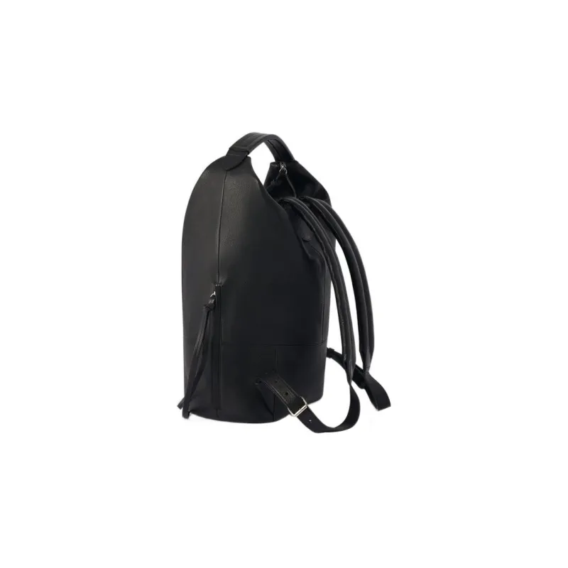Lemaire Grained Cow Leather Handbag Backpack Medium Size Unisex Black-1