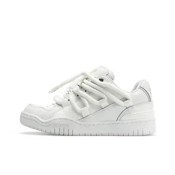 Cat&Sofa Dreadlocks Series Anti Slip Wear Resistant Low Top Skateboard Shoes Unisex Wave Love White