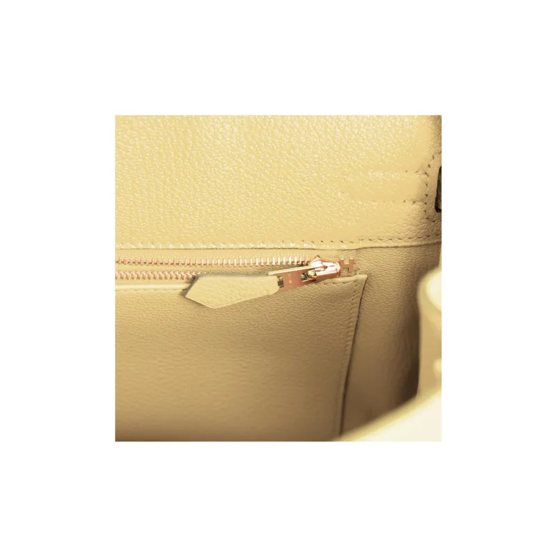 HERMES Birkin Togo Calfskin Birkin Bag Handbag Women's 1Z Jaune Poussin Chick Yellow-9