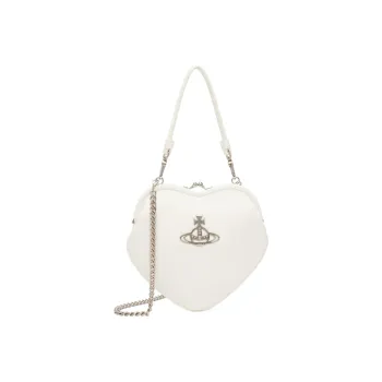 Vivienne Westwood Cow Leather Shoulder Bag, Crossbody Bag, Handbag Regular Women's White