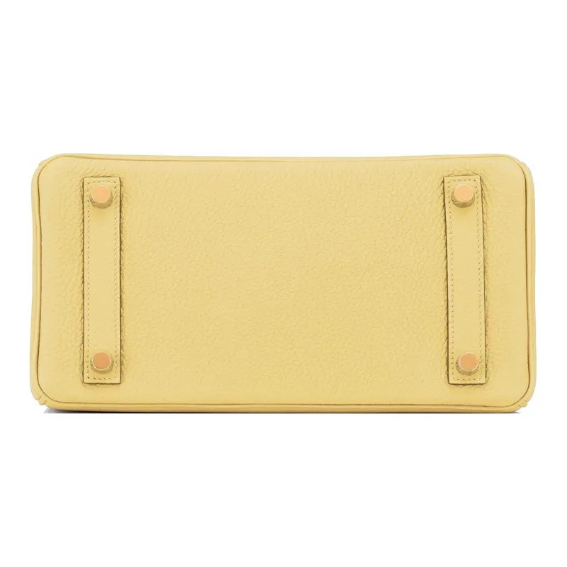 HERMES Birkin Togo Calfskin Birkin Bag Handbag Women's 1Z Jaune Poussin Chick Yellow-6