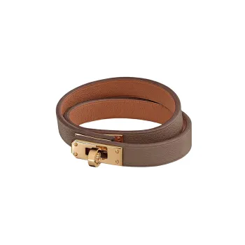 HERMES Kelly Wristbands Women's Brown