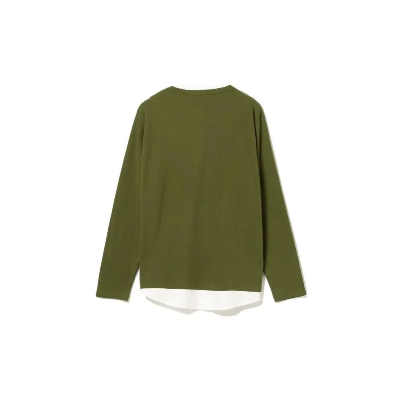 Beams T-Shirts Men Olive Green-1