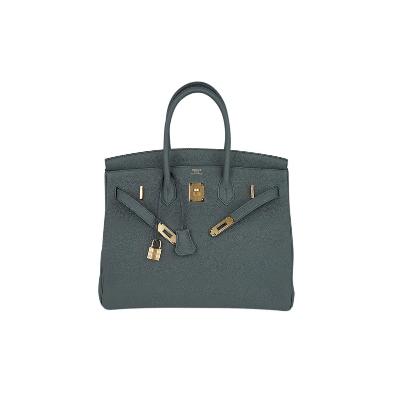 HERMES Birkin TOGO Leather Cow Leather Birkin Bag Handbags Women's Vert Amand Almond Green-1