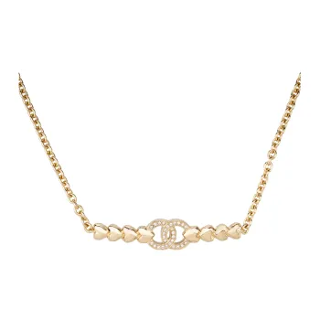 CHANEL 23S Crystal, Metal Necklaces Women's Gold